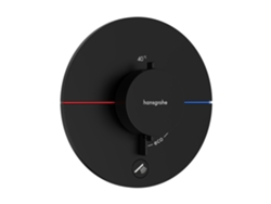 Termostato Showerselect Comfort S, empotrado, 1 usuario, una salida adicional, roseta redonda, 15562670, color negro mate Hansgrohe