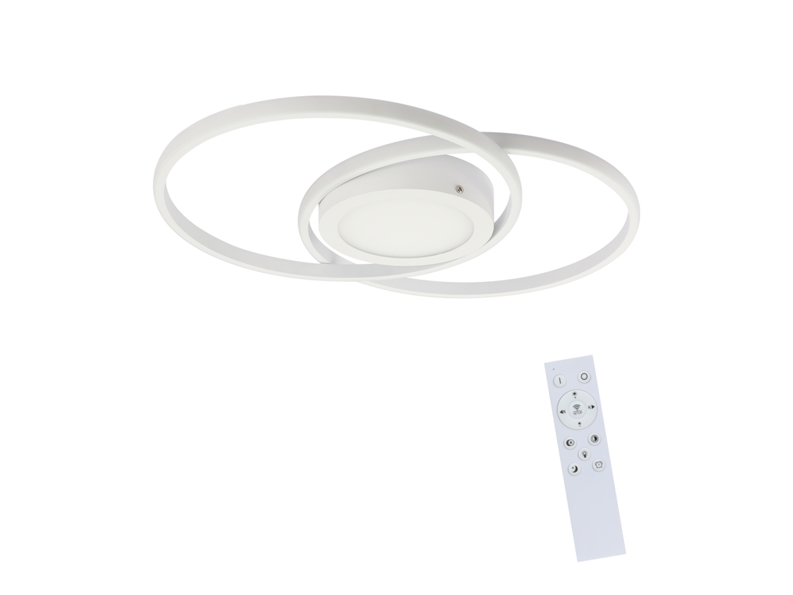 Luz de Techo Led Regulable con Control Remoto 48W Blanco Diseño para el Salón Dormitorio Lámpara Moderna para Cocina Oficina NETTLIFE