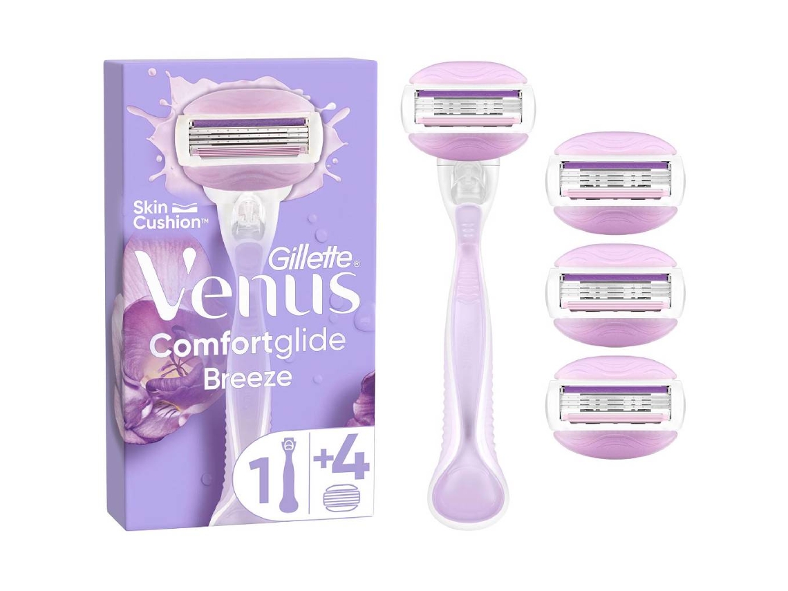 Máquina Depilatoria VENUS Comfortglide Breeze con 4 Recargas