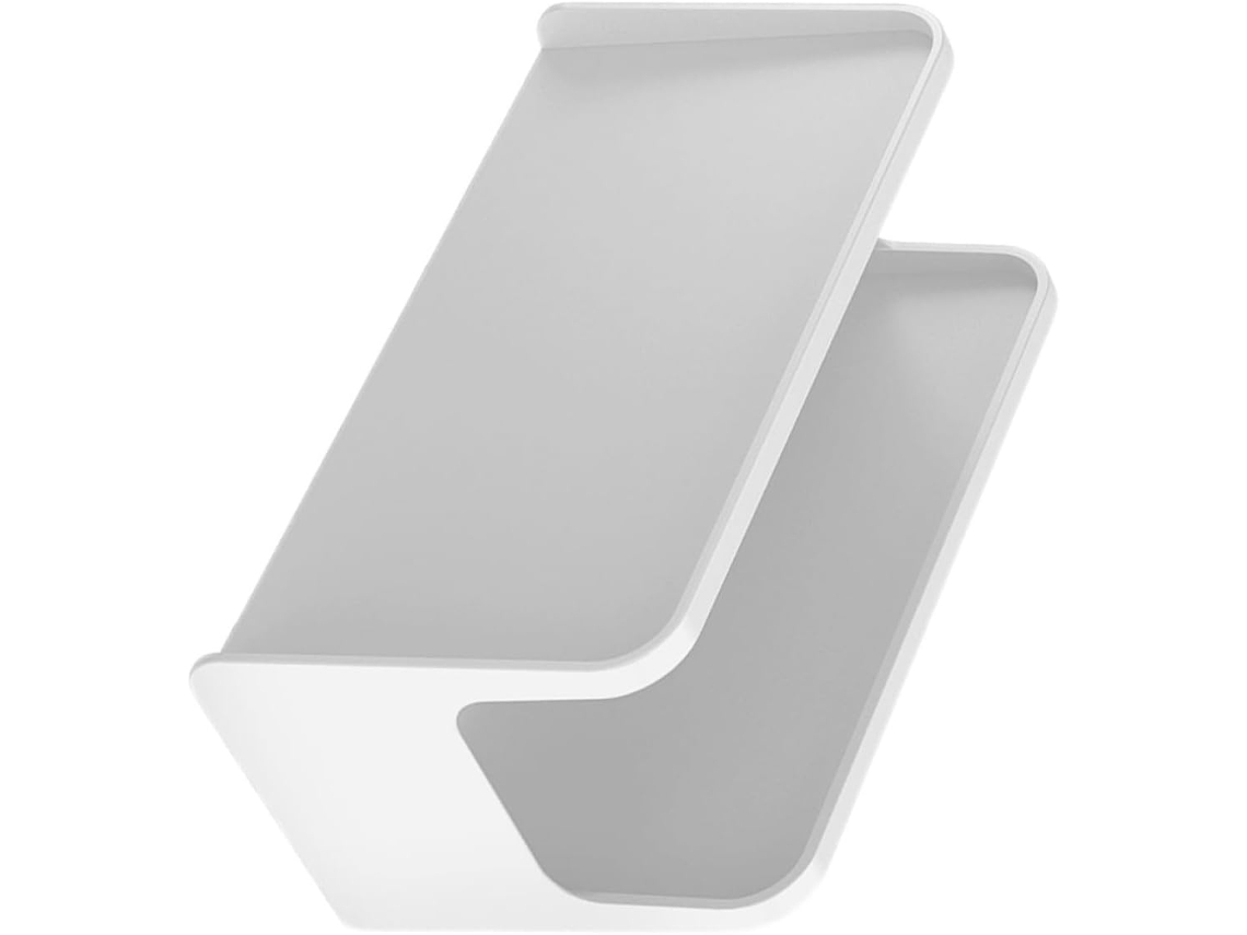 Estante De Pared Para Organizar El Espacio, Abs Blanco, Doble Capa, Montaje En Pared Resistente Y Ahorro De Espacio.