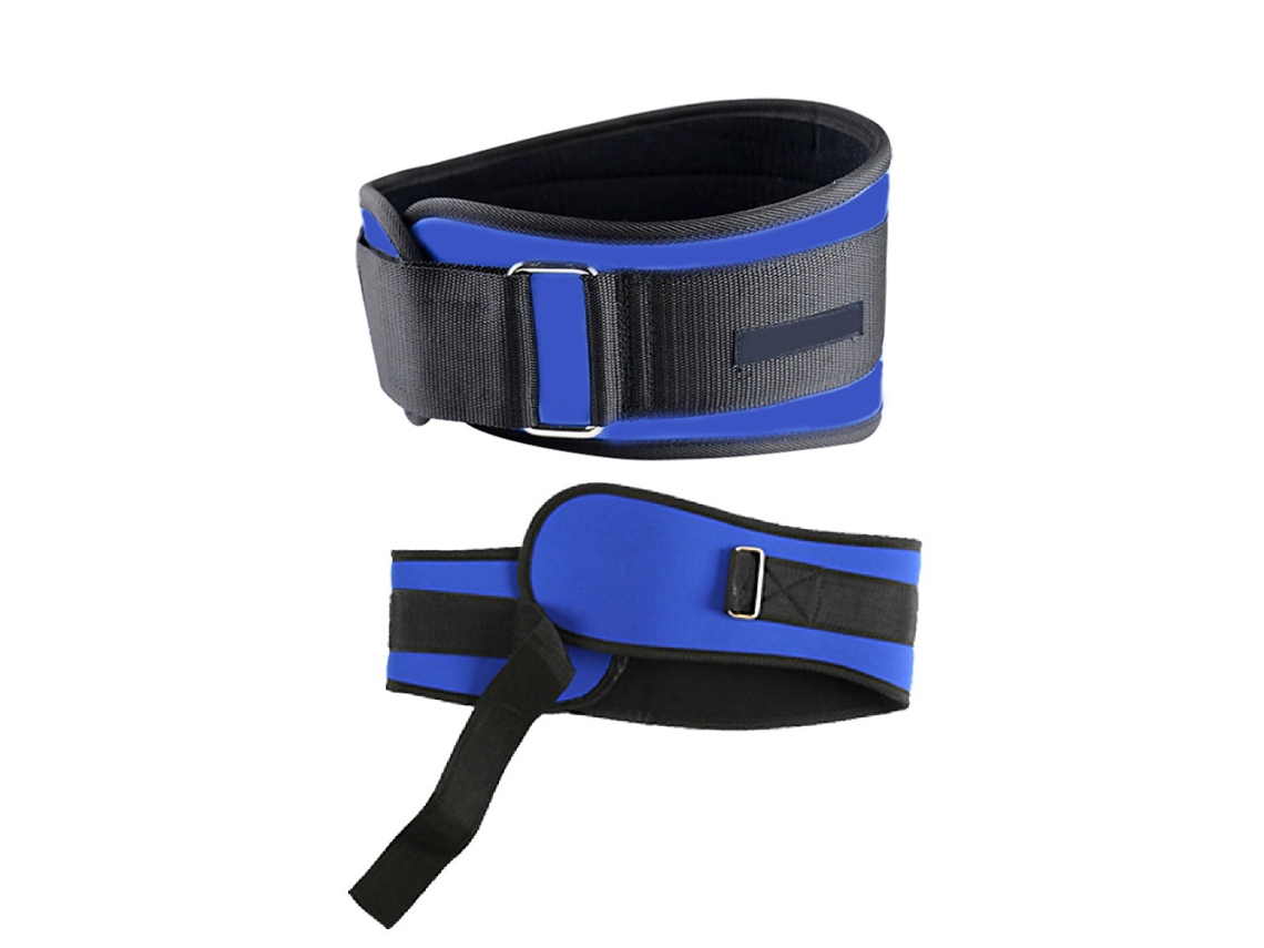 Cinturón de levantamiento de pesas ajustable, ideal para entrenamiento físico. Mdug (azul G)