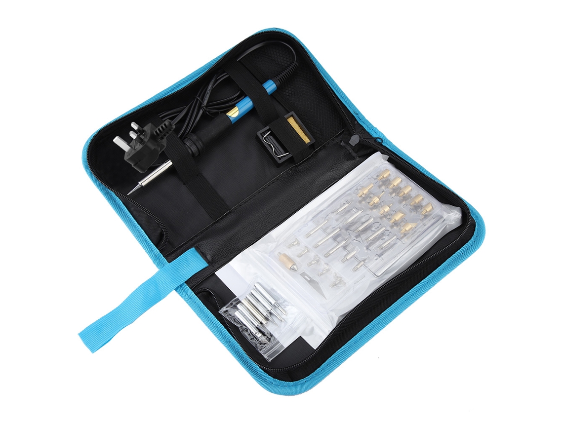 Kit De Herramientas Eléctricas Para Soldadura De 39 Piezas Con Lápiz Para Pirograbado Y Puntas Ajustables Para Grabado Y Pirograbado.