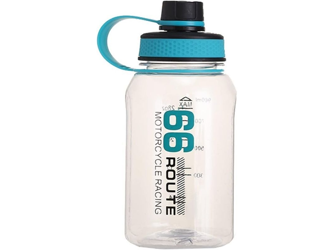 Botella de agua Linjou de gran capacidad de 900 ml (2026), taza de té sin BPA (azul)