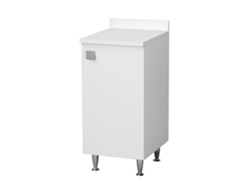 Mueble bajo con panel trasero blanco | Patas de metal | Estante ajustable | Premontado The White Stone