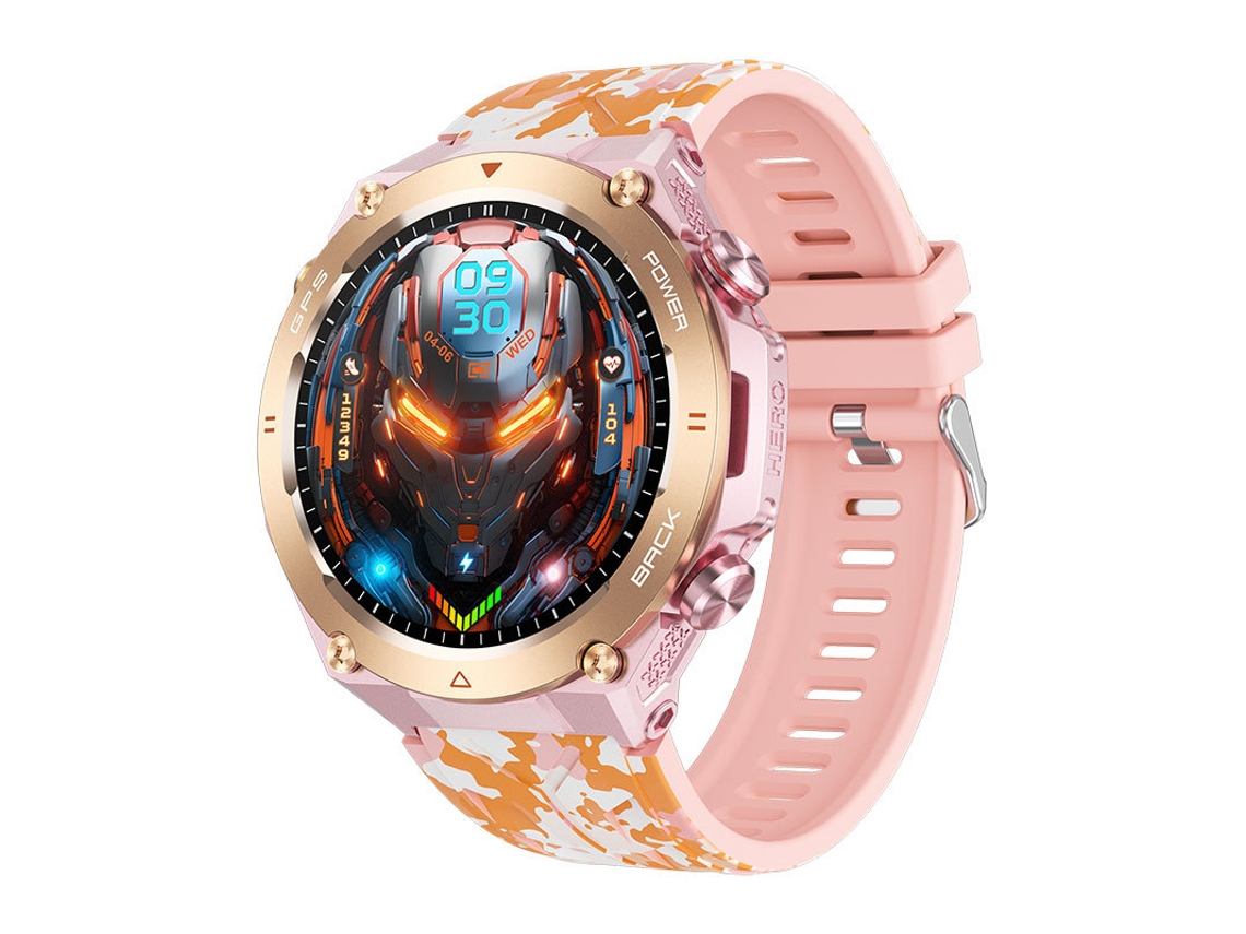 Smartwatch YIZHOOD KC82 1.45 inch Llamada Bluetooth 1ATM Impermeable Monitor de Salud 100+ Modos Deportivos 650mAh (Android e IOS - Rosa)
