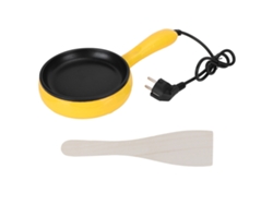 Mini Sartén Antiadherente De 350 W Con Espátula De Madera Para Huevos, Panqueques Y Filetes.