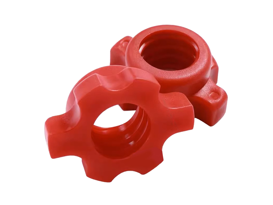 2pcs Parafusos De Colar Spinlock Vermelhos Anti-deslizantes Para Halteres Acessório Fitness Seguro