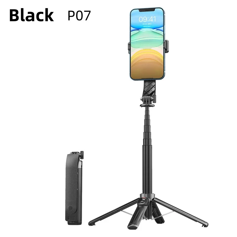 Bastão de Selfie, Giratório 360°, Inteligente e Flexível, com Controle Remoto Bluetooth. MDUG (preto)