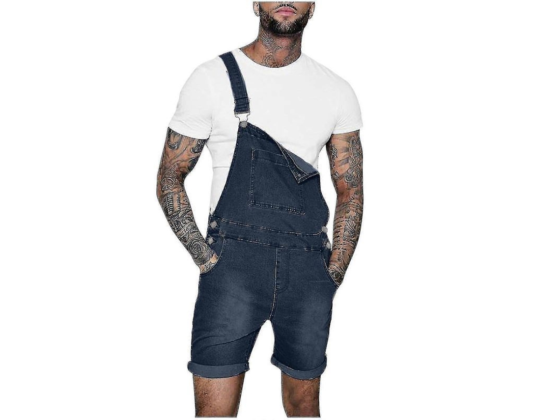 Calzoncillos Vaqueros Casuales Para Hombre Con Bolsillo En El Pecho, Pierna Recta, Algodón, Estilo Fresco De Verano.