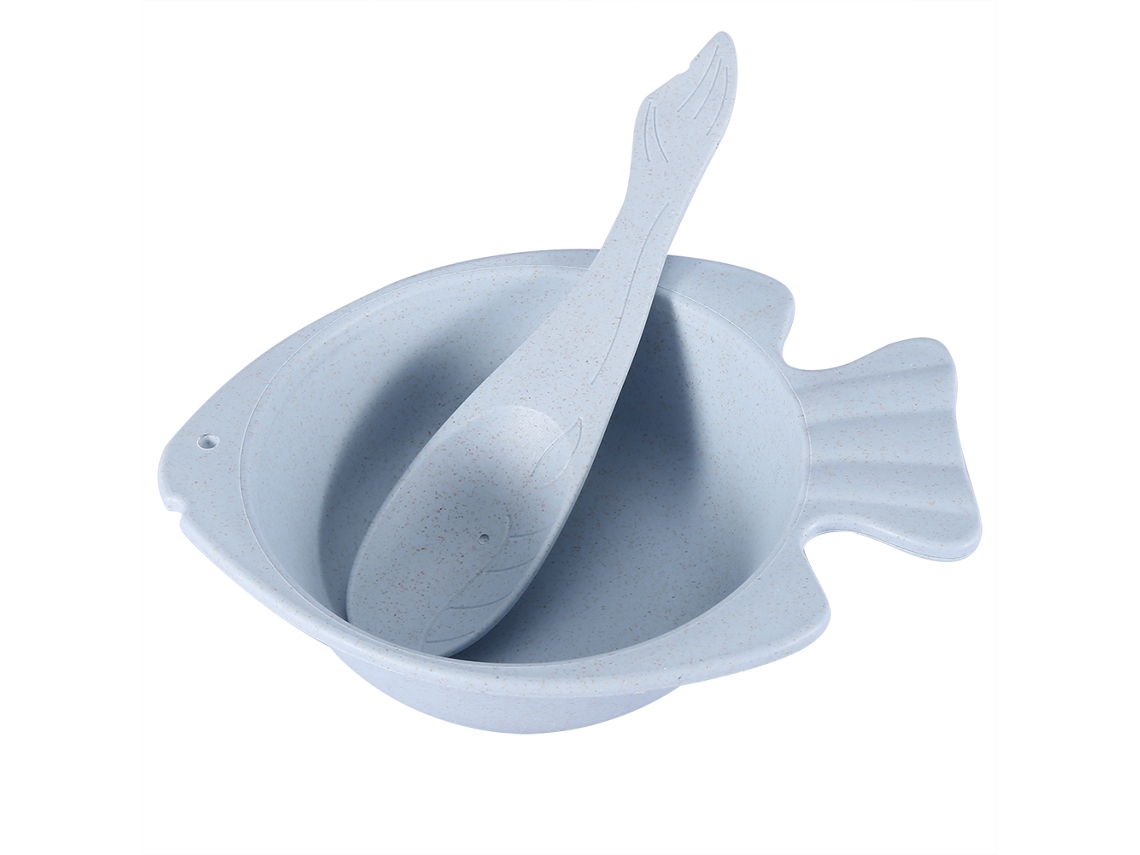 Cuenco Infantil con Forma de Pez - Con Cuchara (Azul) RNEMITERY