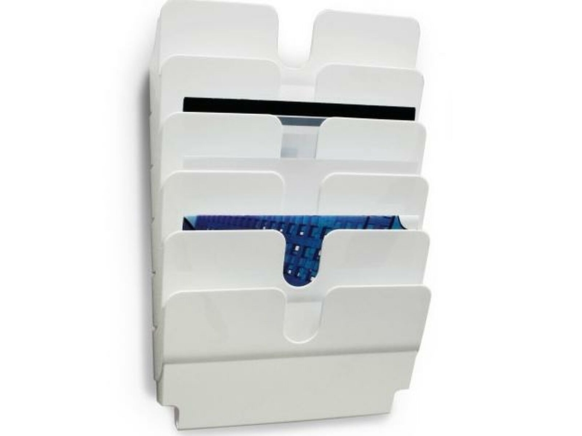 Expositor DURABLE FLEXIPLUS Mural Plástico 75x34x10 cm Blanco