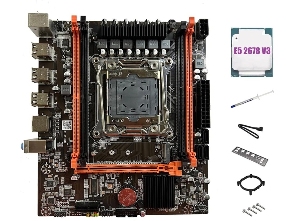 Placa Base X99e + Cpu E5 2678 V3 + Pasta Térmica + Lan Nvme Pciex16
