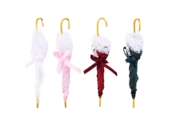 Paraguas Miniatura Para Casa De Muñecas, Accesorio Decorativo De Moda, Escala 1:12, Rosa, Blanco, Verde, Rojo, Marrón.