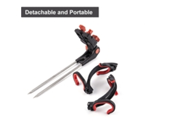 Soporte ajustable para cañas de pescar con 2 postes