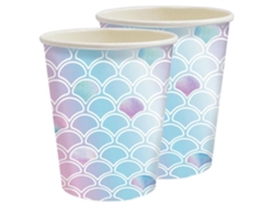 24 vasos de papel de sirena SCRAPCOOKING PARTY