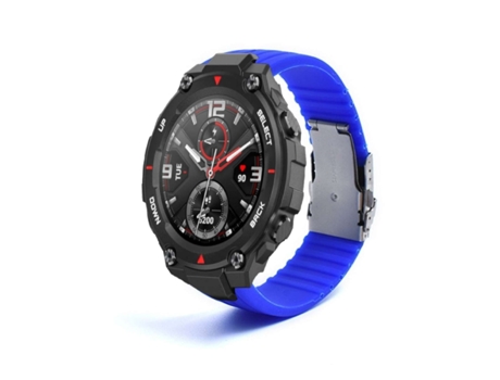 Correa Silicona Stripe Adaptable Amazfit T-Rex Azul Claro