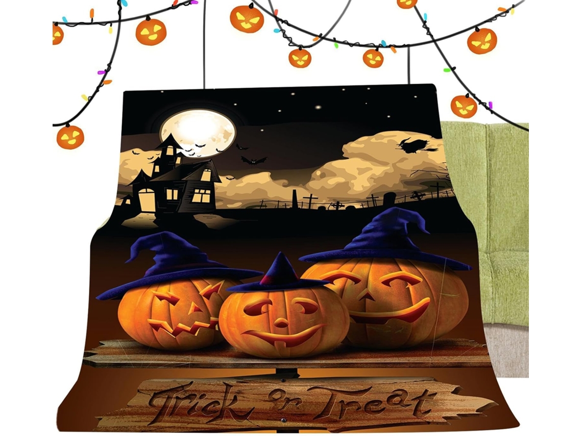 Manta De Franela Suave, 99,1 X 150 Cm, Halloween, Sofá Agradable Para La Piel Los Niños.