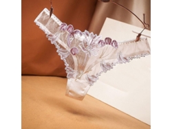 2026-tanga Mujer Encaje Sexy Transparente Algodón Cintura Baja Estampado Floral Talla Única Red Black Blue Pink White