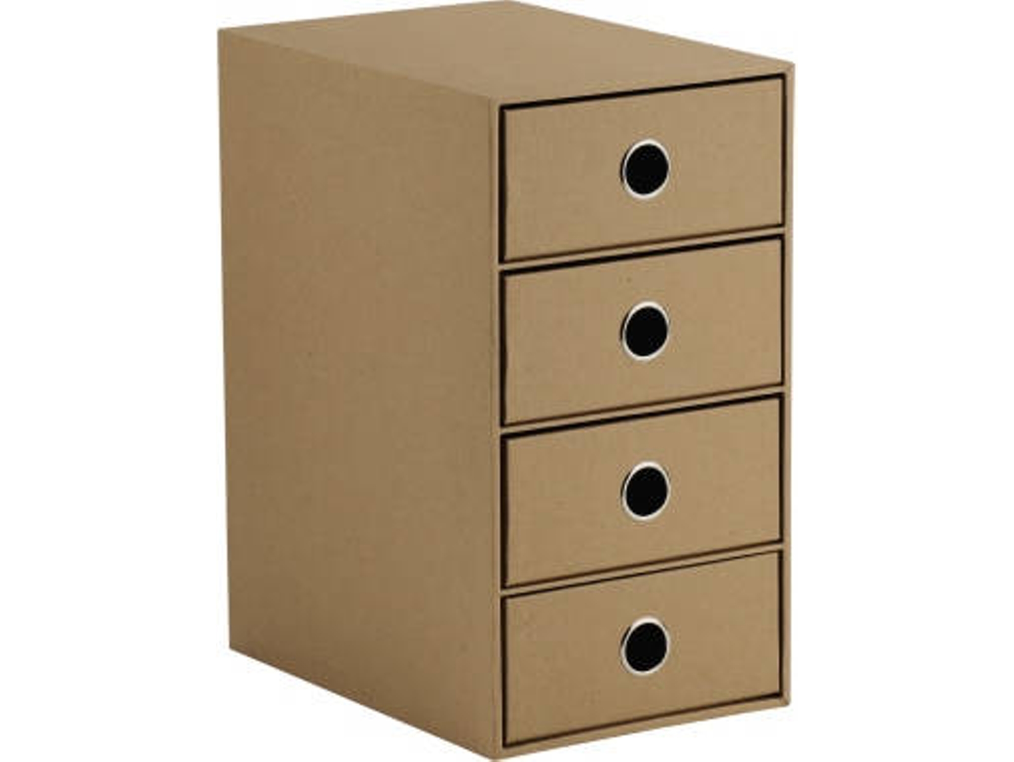 Archivador RÖSSLER PAPIER (Marrón - 17.5x25x32cm - Numero de cajones: 4)