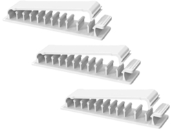 Juego de 3 clips organizadores de cables para fijar los cables de carga en el escritorio o la pared. Gokoco