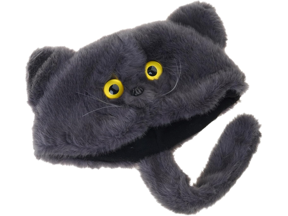 Gorro de punto suave y mullido con orejas de gato. Un acogedor accesorio de invierno. SFUSHOS