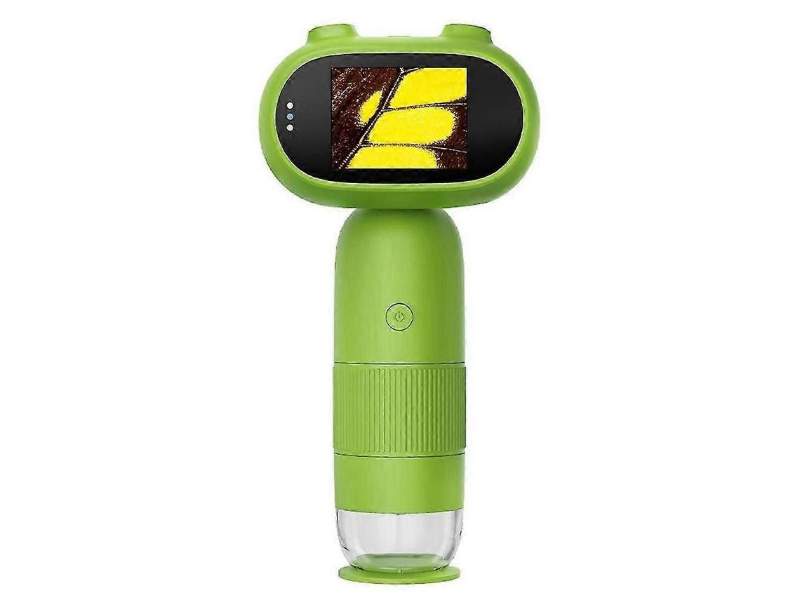Microscopio digital portátil con pantalla IPS de 2 pulgadas y aumento de 1000x, ideal para niños y adultos. Compatible con visualización en PC.