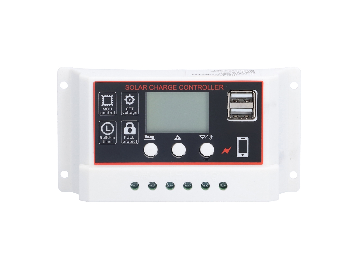 Controlador De Batería Solar De 30 A Con Función De Protección Pwm Para Paneles Fotovoltaicos.