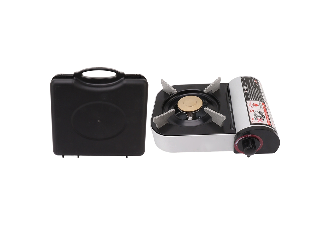 Hornilla Portátil De Gas Butano Con Encendido Eléctrico, Protección Antiexplosión Y Estuche Para Acampar Y Cocinar.