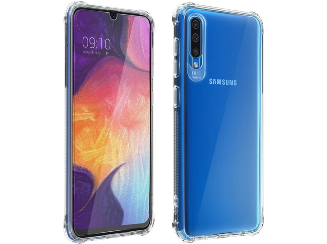 Carcasa y Protector de Cristal Templado Samsung Galaxy A50 AVIZAR 5 en 1 Transparente