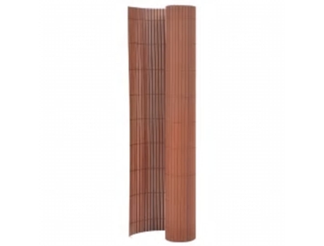 vidaXL Valla de jardín doble cara marrón 110x400 cm