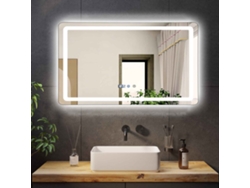 Espejo De Baño Led 120x60cm Retroiluminado 3 Temperaturas De Color Brillo 0-100% Memoria Vidrio Antirroturas Pantalla Táctil
