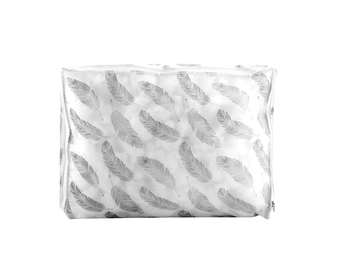 JEIIBRZUI Saco de Armazenamento Roupas Cobertores Branca ZEAICOS Branco (35x26x4cm)