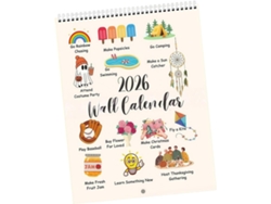 Calendario De Actividades Divertidas 2026, Carpeta De Doble Rollo, Calendario Mensual