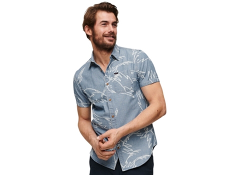 Camisa Manga Larga para Hombre SUPERDRY (L - Multicolor)