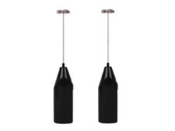 Espumador De Leche Portátil Con Pilas 2 Paquetes Batidor Eléctrico Agitador De Batería Para Espumador De Café Mini Mezclador Negro CHRUI