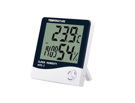 Termómetro higrómetro digital Monitor de temperatura interior Medidor de humedad Estación meteorológica LCD grande Despertador con calendario Recor...