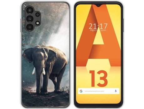 Carcasa para Samsung Galaxy A13 4G TUMUNDOSMARTPHONE Dibujos Elefante Multicolor