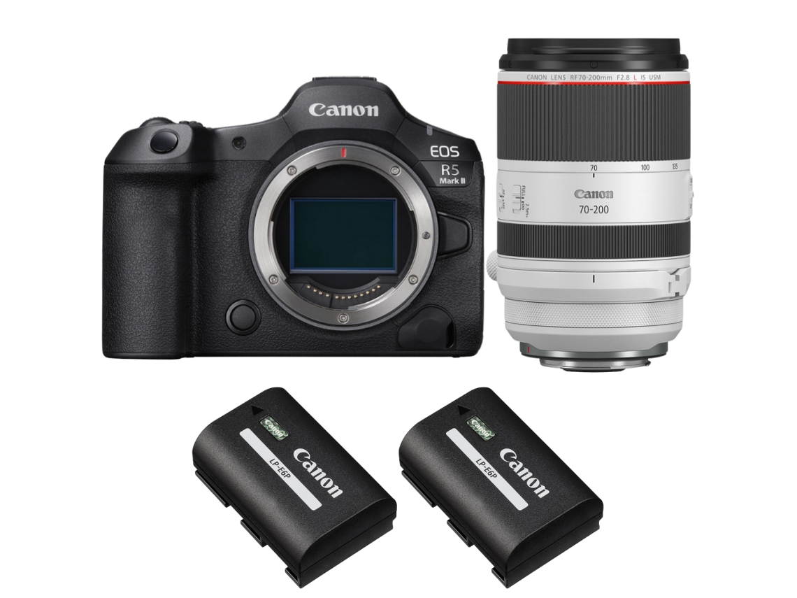 Canon Eos R5 Mark Ii + Rf 70-200mm F/2.8 L Is Usm + 2 Canon Lp-e6p + Ebook “20 Consejos Para Fotos Que Impactan”