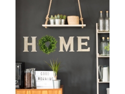 Placa de pared con letras de inicio, madera, decoración Jm020