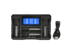 2026-cargador De Baterías Portátil Con 4 Ranuras Y Pantalla Lcd Inteligente Para Viajes Usb
