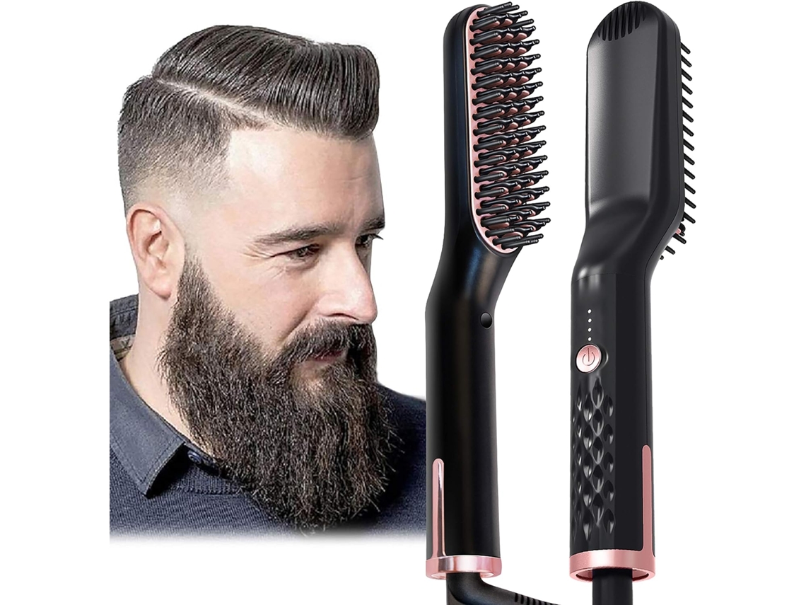 Cepillo alisador de pelo 3 en 1 Nicecee, cepillo alisador de barba, peine alisador de pelo