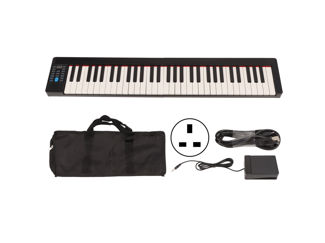 Piano Plegable Inteligente De 61 Teclas Con Bluetooth Midi, Teclado Eléctrico Portátil