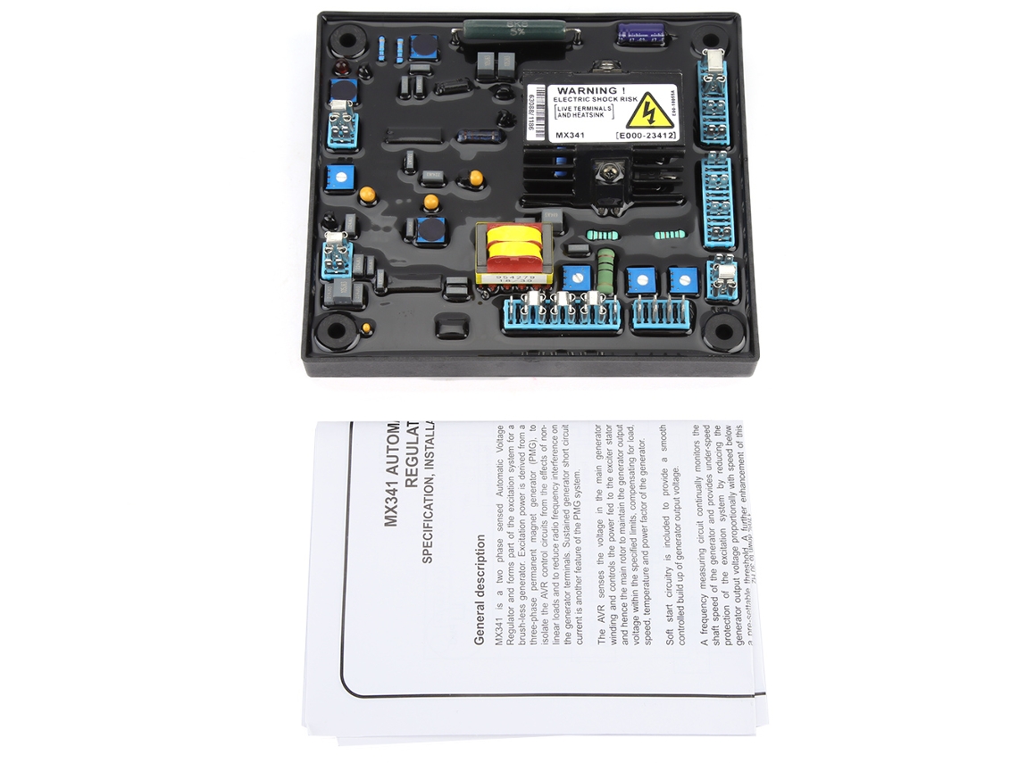 Regulador Automático De Voltaje Avr Mx341 Para Generadores De Grupos Electrógenos Con Protección Contra Sobreexcitación Y Baja Velocidad.