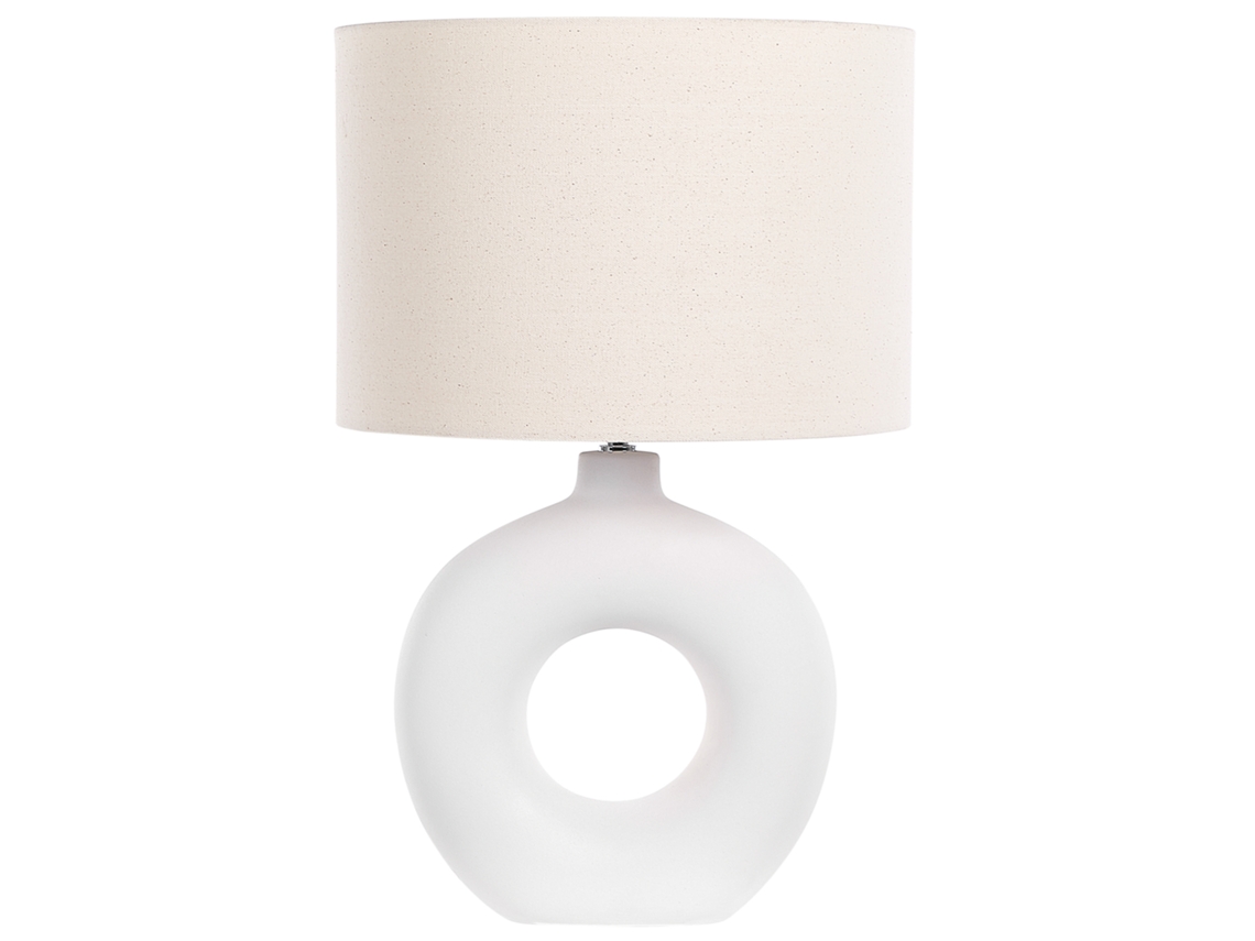 Lámpara de mesa BELIANI Venta de Cerámica Blanco 38x38x58