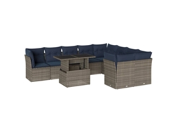 Maison Exclusive - Conjunto De Sofá De Jardín De 10 Piezas Con Cojines, Poliratán Gris