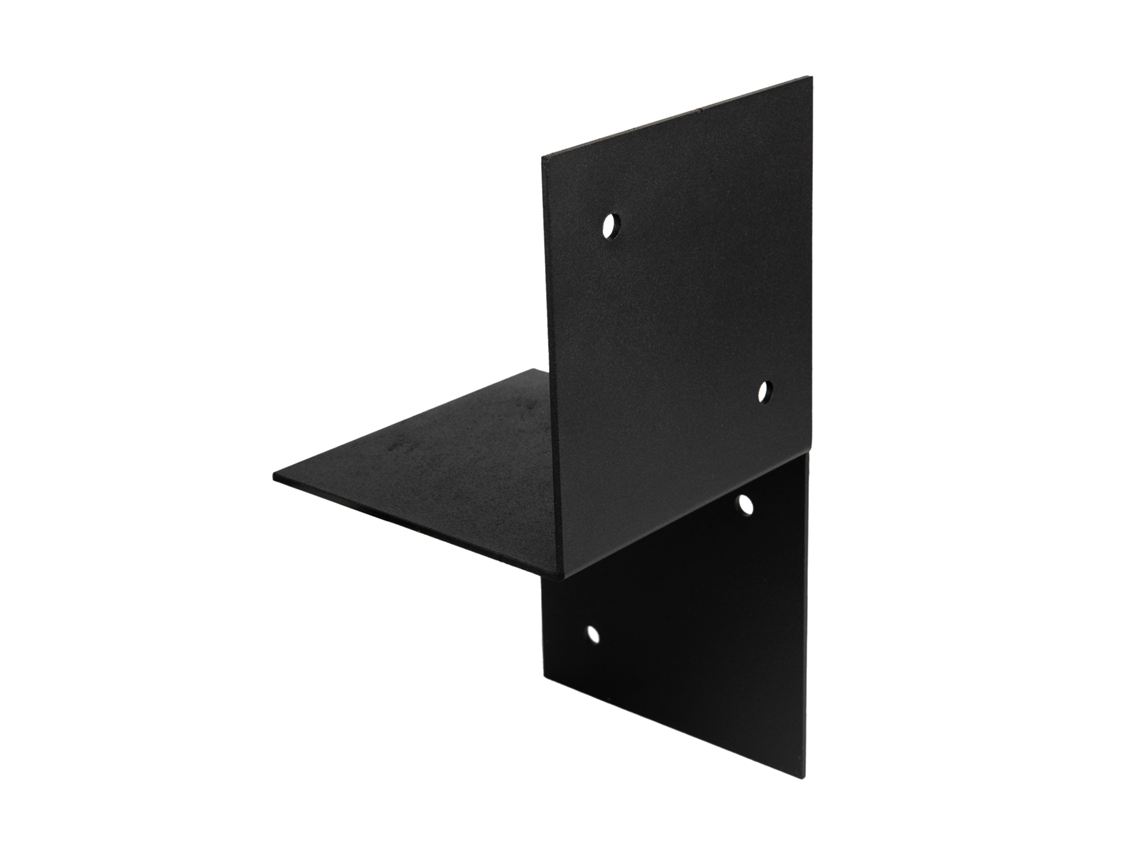 Soporte de pared para pérgola WOVAR con revestimiento negro para vigas de 15 x 15 cm