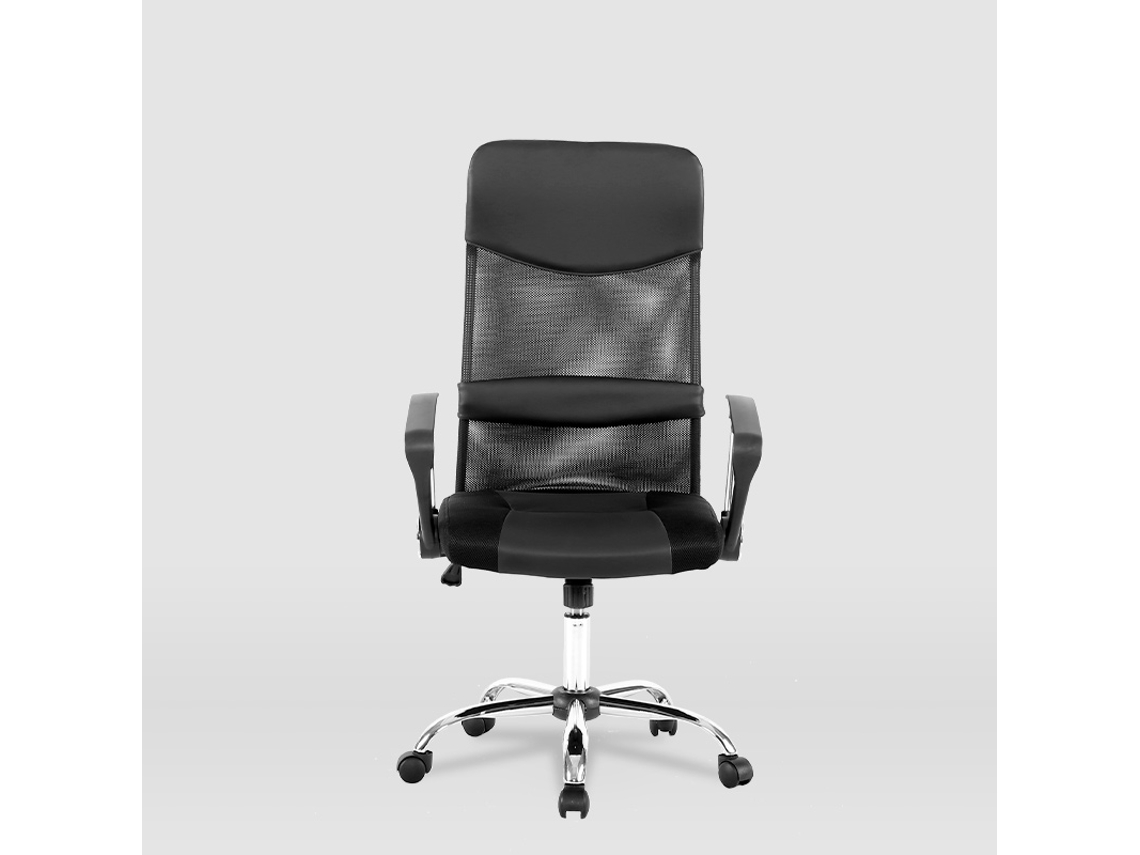 Silla de oficina con asiento en símil piel color Negro Modelo Dafne FURNITURE STYLE