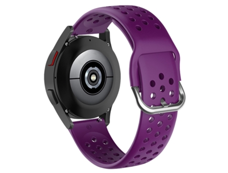 Correa de Silicona 20mm orificios redondos transpirables para Samsung Galaxy Watch4 40mm/44mm - purpúreo