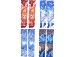 4 Pares De Mangas Refrescantes Para Protección Al Correr Y Andar En Bicicleta.