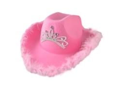 Ats-sombrero Vaquero Rosa De Lana Con Cordón Para Cuello Accesorio De Disfraz Para Fiesta Y Cosplay Para Mujeres